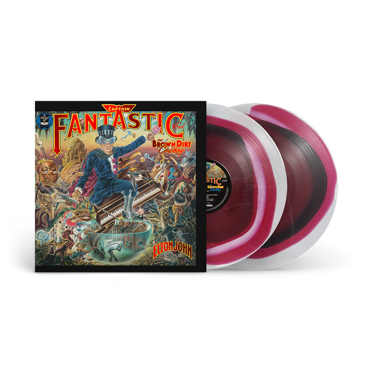 ELTON JOHN - CAPTAIN FANTASTIC AND THE BROWN DIRT COWBOY - 50TH ANNIVERSARY EDITION - RED & WHITE COLOR - 2-LP - VINYL LP
