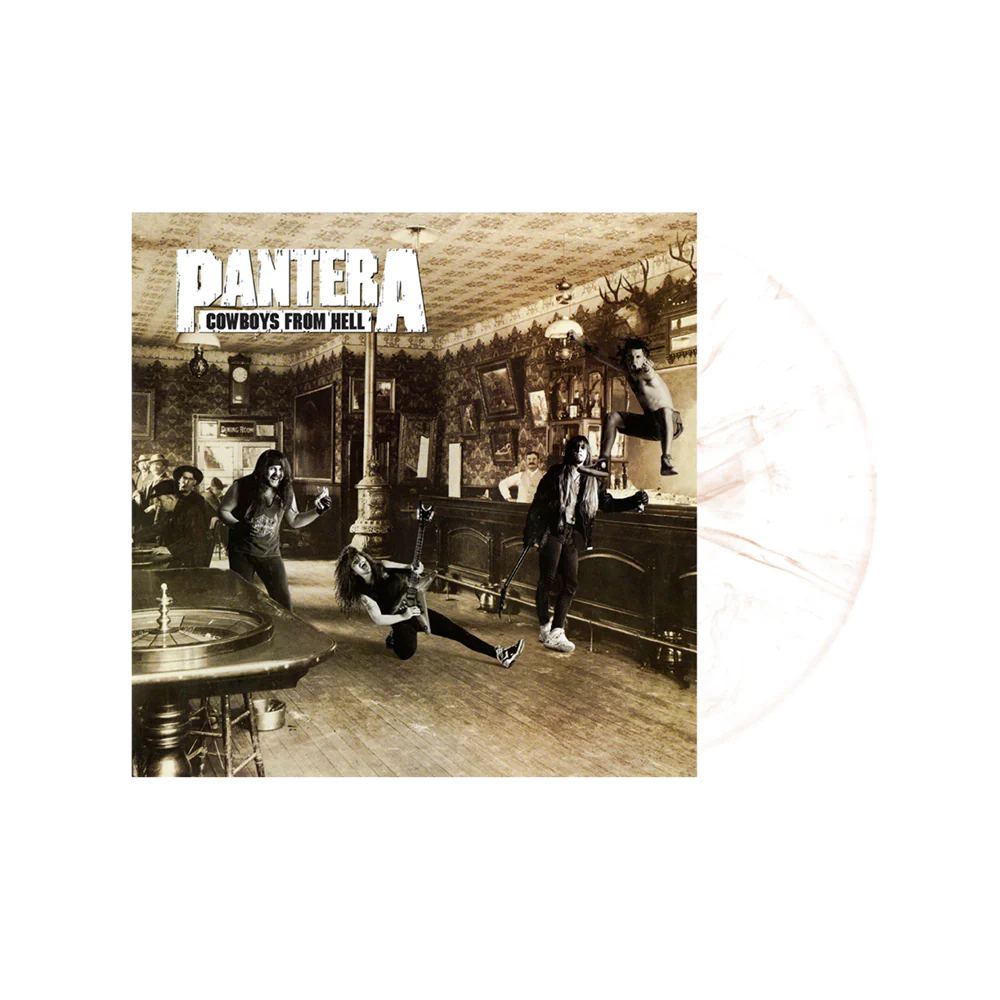 PANTERA - COWBOYS FROM HELL - MARBLED WHITE & WHISKEY BROWN COLOR - VINYL LP