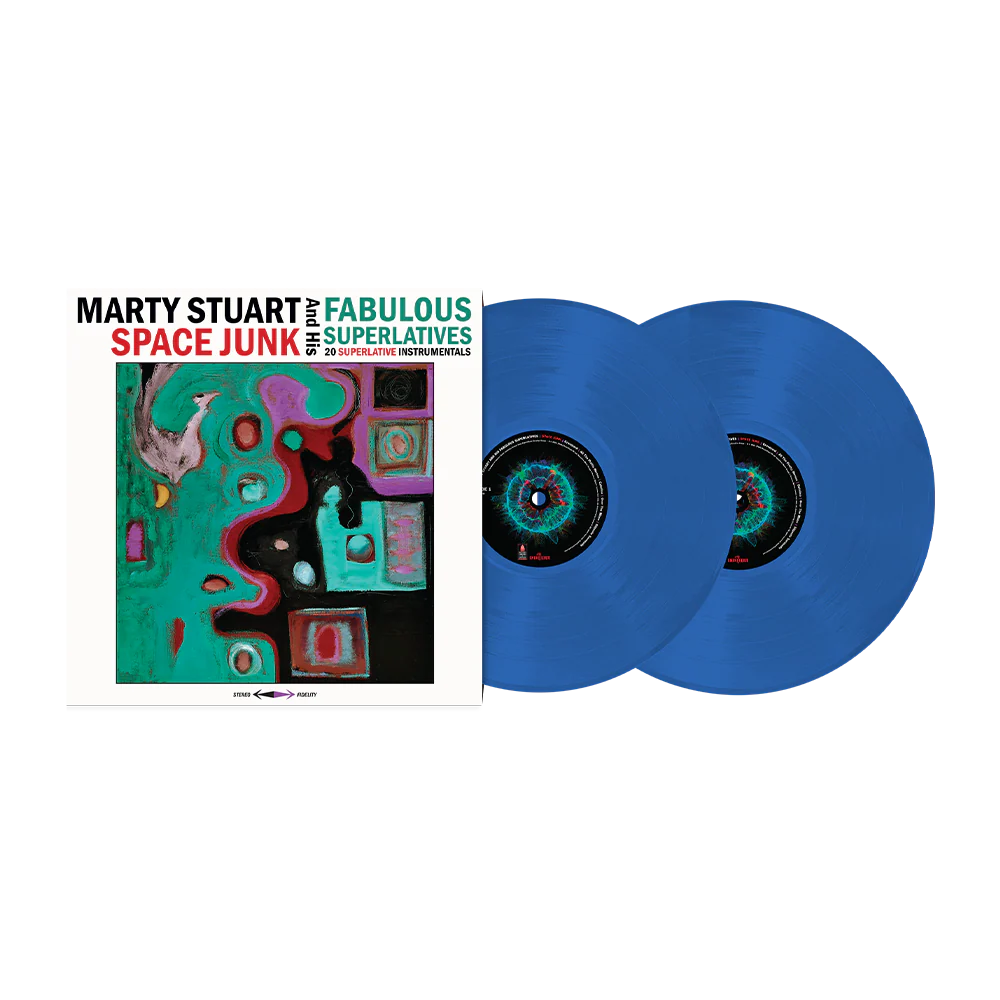MARTY STUART AND HIS FABULOUS SUPERLATIVES - SPACE JUNK: 20 SUPERLATIVE INSTRUMENTALS - BLUE COLOR - 2-LP - VINYL LP