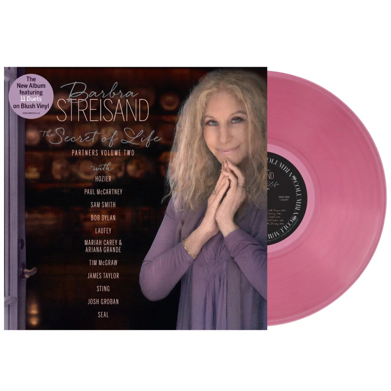 BARBARA STREISAND - THE SECRET OF LIFE: PARTNERS VOLUME TWO - PINK COLOR - VINYL LP