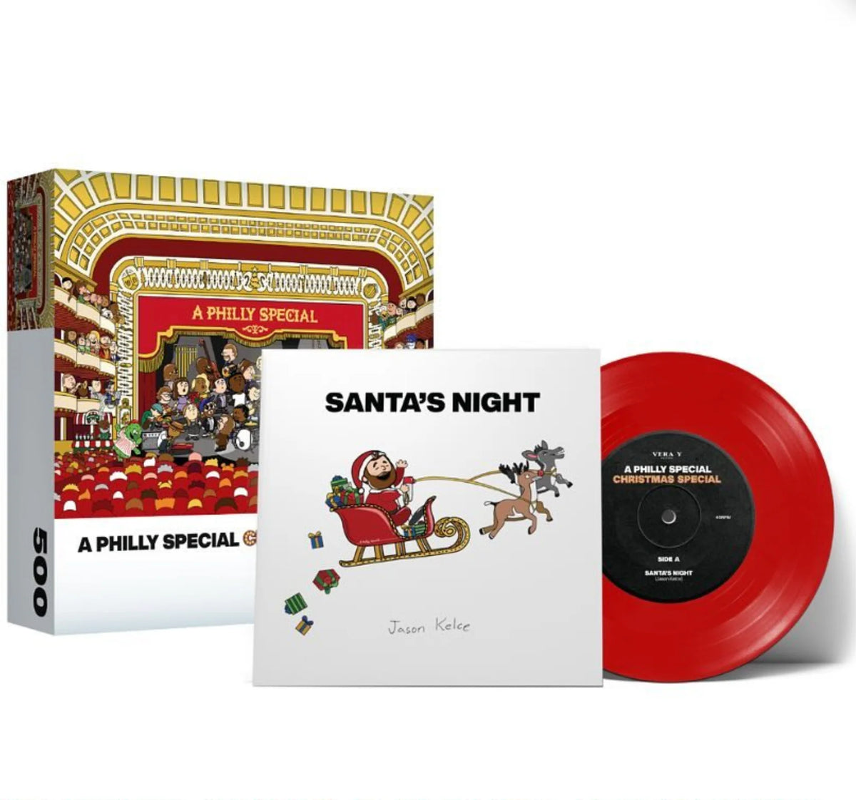 JASON KELCE - SANTA'S NIGHT - RED COLOR - 7 VINYL SINGLE + 500 PIECE JIGSAW PUZZLE