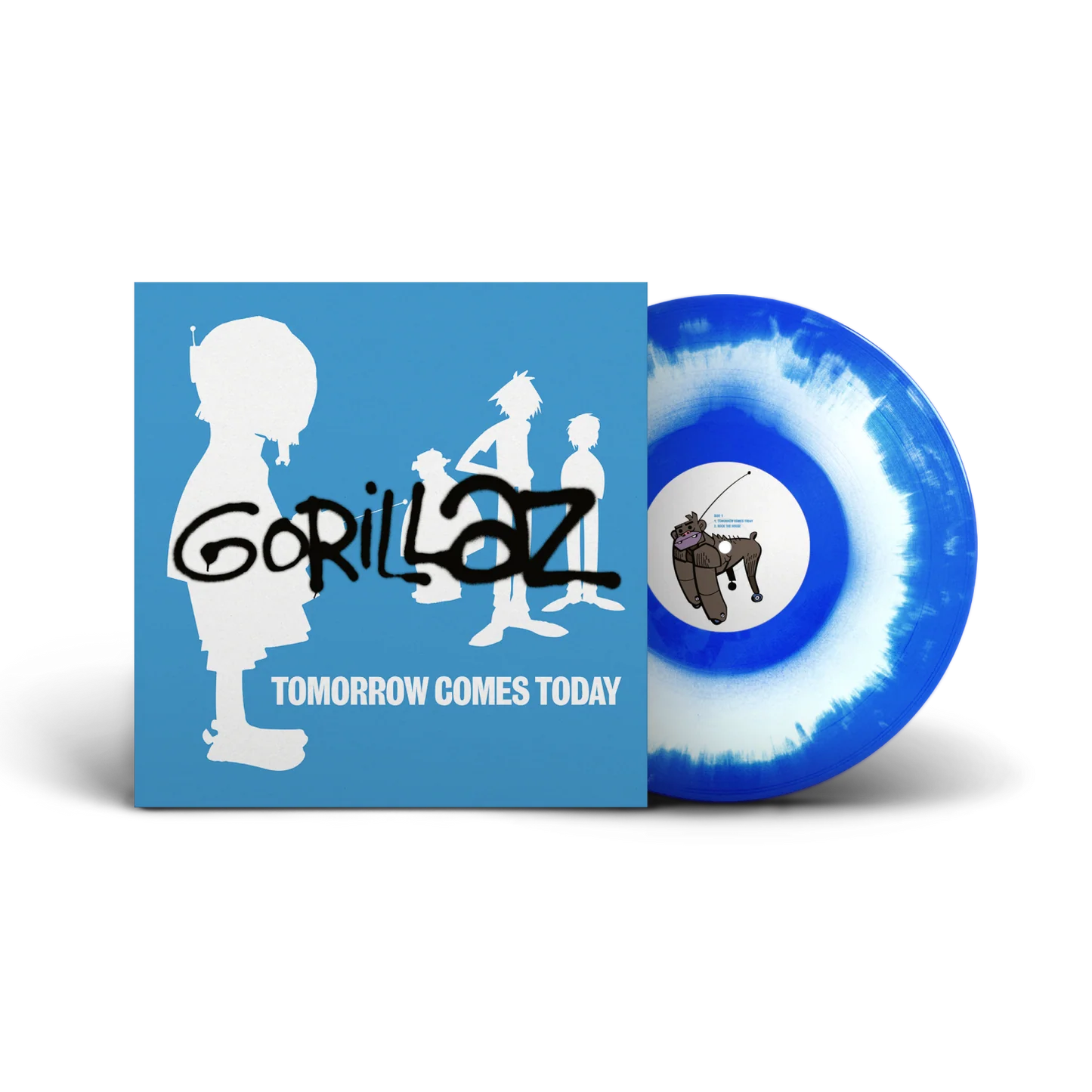 GORILLAZ - TOMORROW COMES TODAY - BLUE & WHITE COLOR - VINYL EP