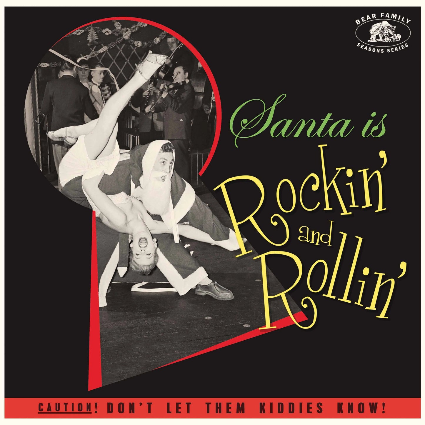 VARIOUS ARTISTS - SANTA IS ROCKIN' AND ROLLIN' - RED COLOR - VINYL LP