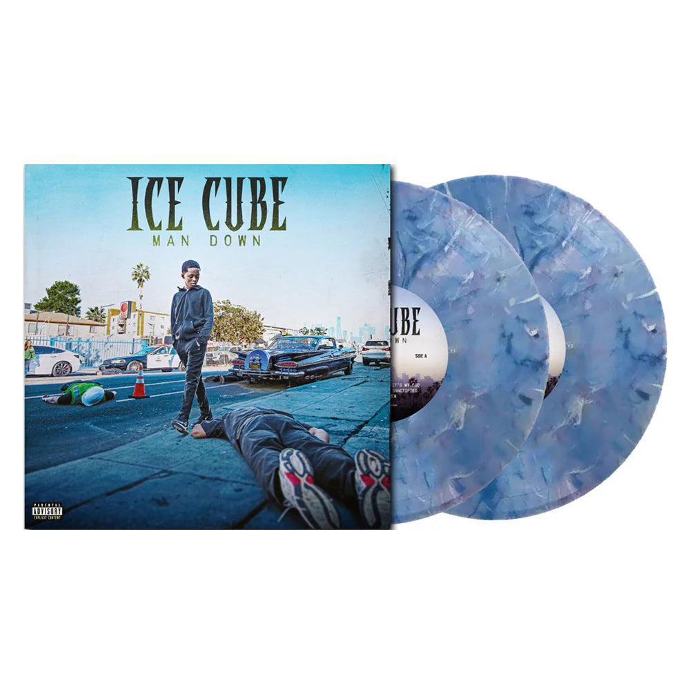 ICE CUBE - MAN DOWN - LIMITED DELUXE EDITION - BLUE & WHITE MARBLE COLOR - 2-LP - VINYL LP