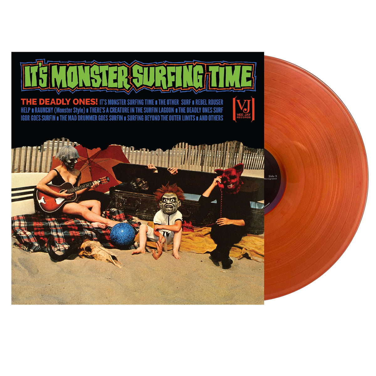 THE DEADLY ONES - IT'S MONSTER SURFING TIME - ORANGE COLOR - VINYL LP