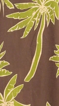 Bethani Mini Dress - Brown/Green Palm