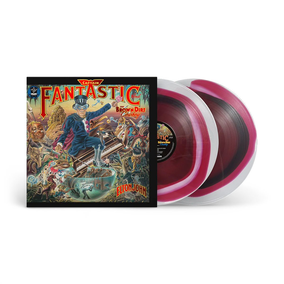 ELTON JOHN - CAPTAIN FANTASTIC AND THE BROWN DIRT COWBOY - 50TH ANNIVERSARY EDITION - RED & WHITE COLOR - 2-LP - VINYL LP