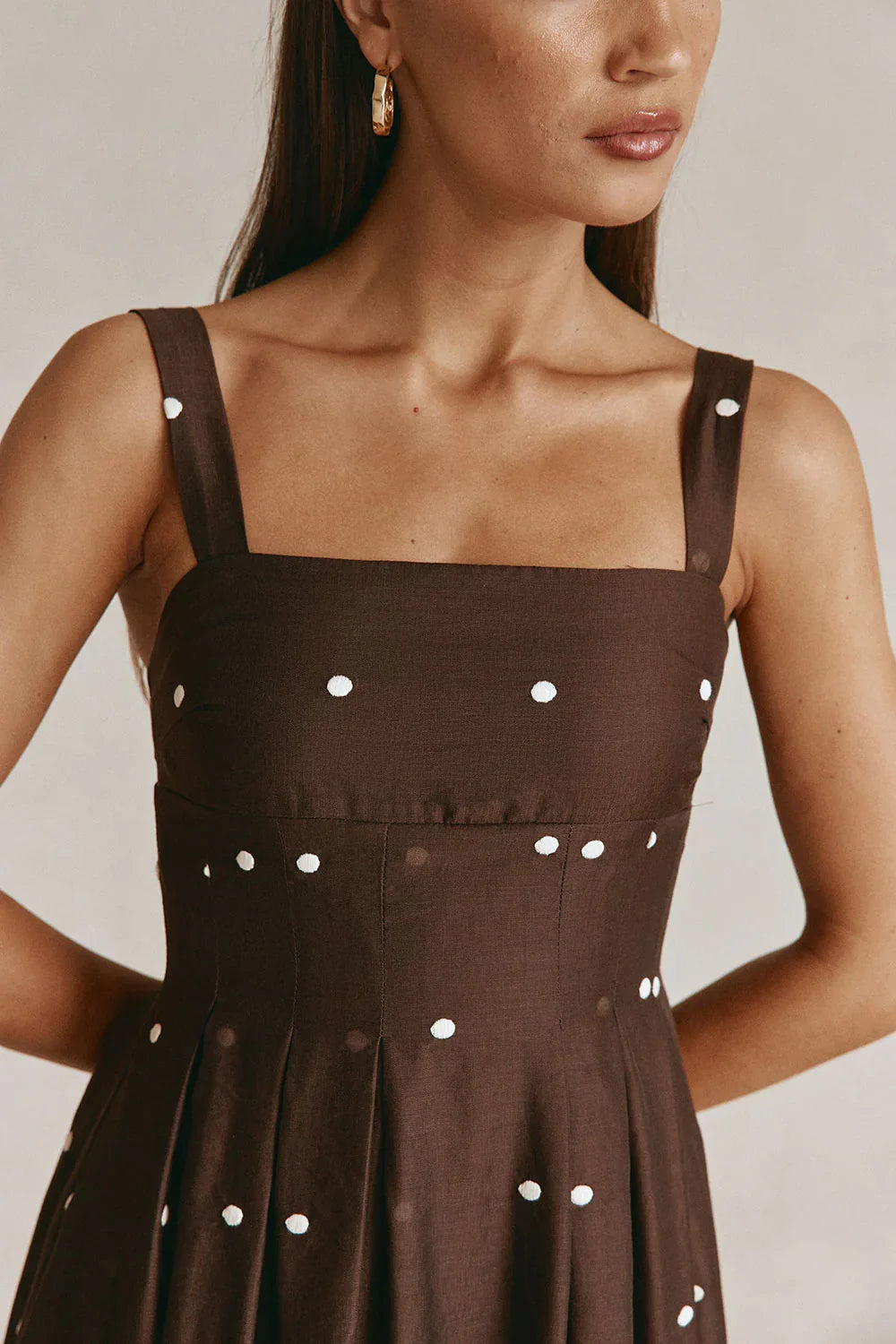 Flores Dress - Chocolate Speck