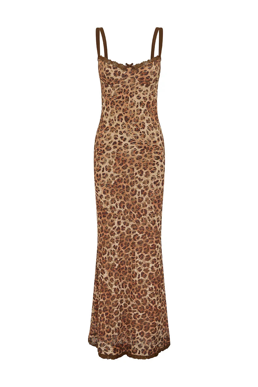 ECHO MAXI DRESS - LEOPARD PRINT