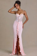Embellished Lace Corset Gown in Blossom