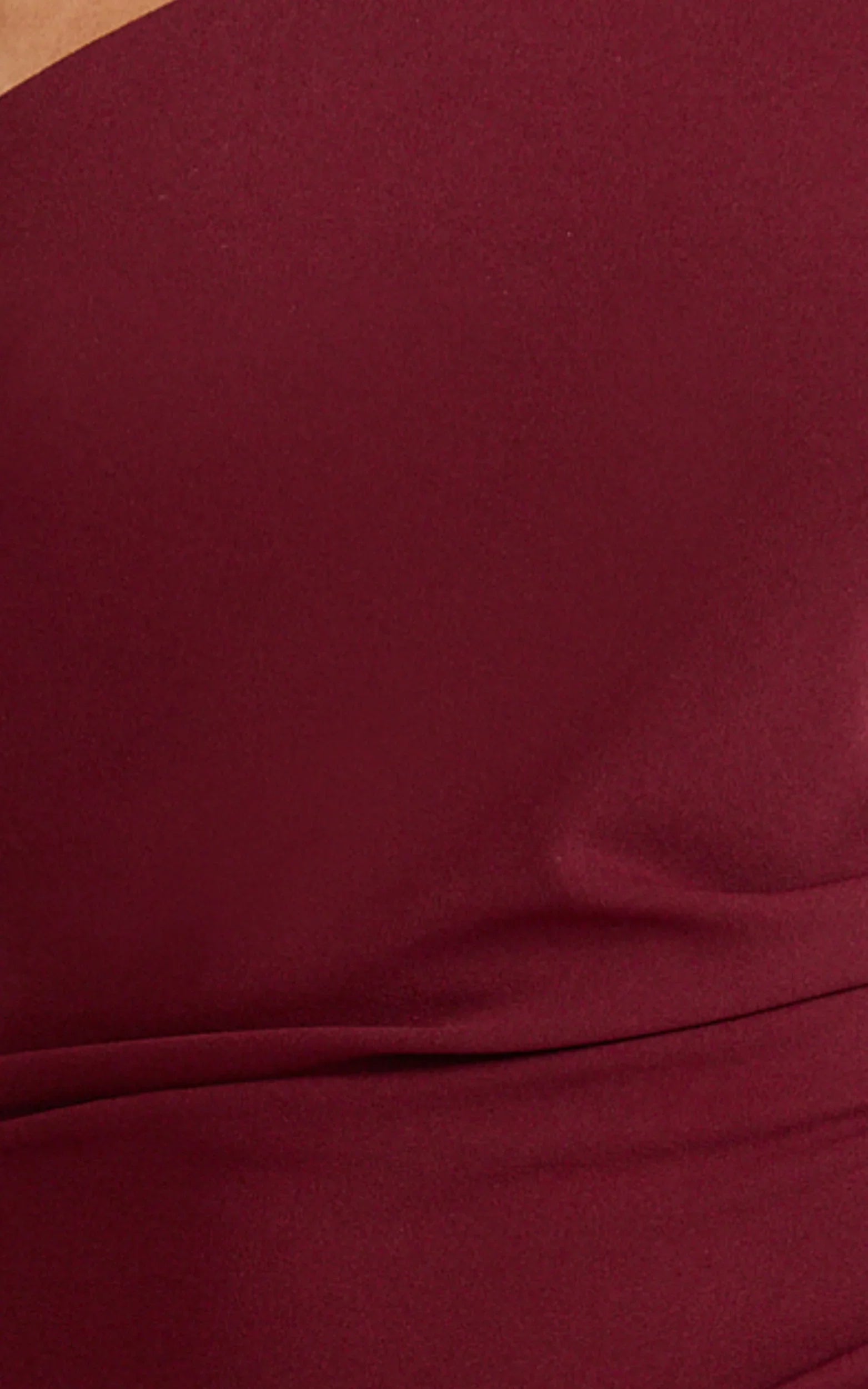 Criselda Maxi Dress - One Shoulder Maxi Dress in Wine