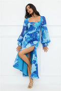 Petal Essence Maxi Dress Blue