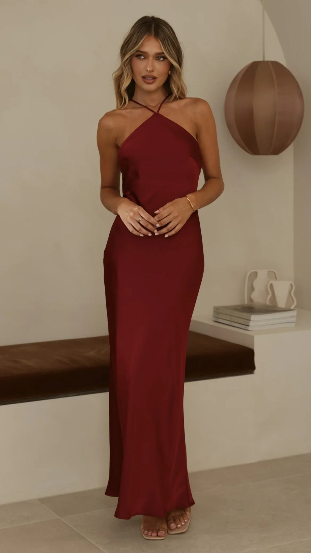 Chiara Maxi Dress - Wine