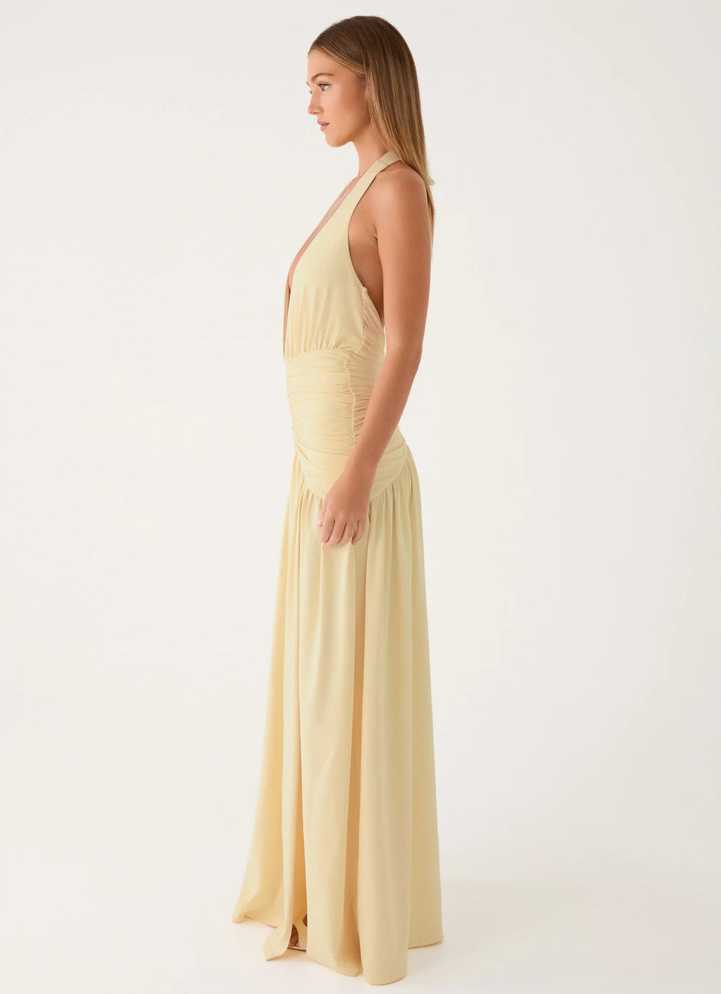 Makena Halter Maxi Dress - Yellow