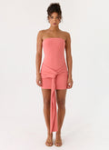 Jiliana Strapless Mini Dress - Coral