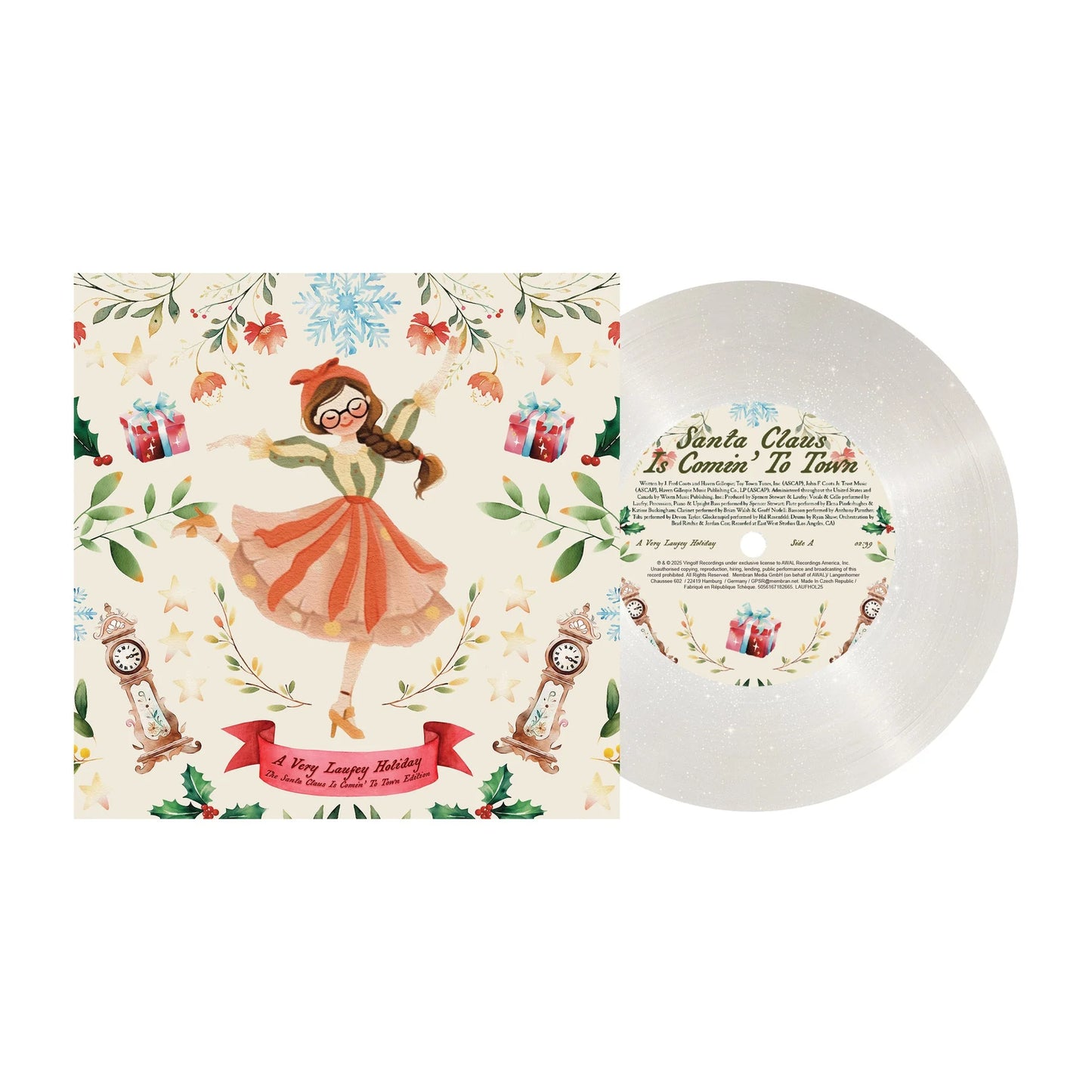 LAUFEY - A VERY LAUFEY HOLIDAY: SANTA CLAUS IS COMIN' TO TOWN - WHITE COLOR - 7 SINGLE