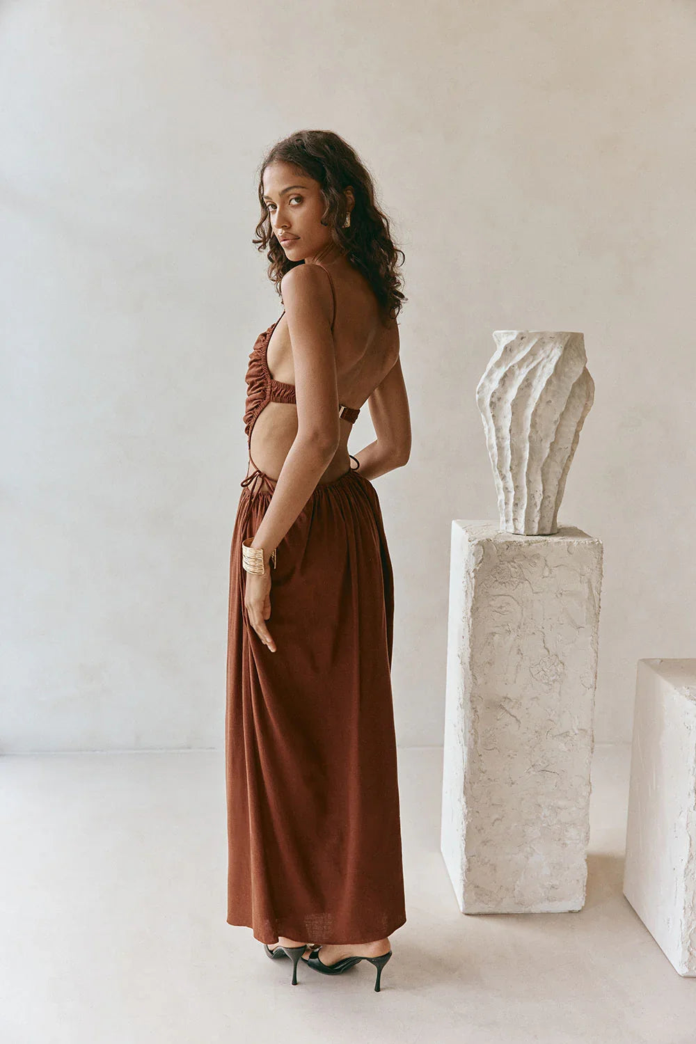 Mahya Dress - Chocolate
