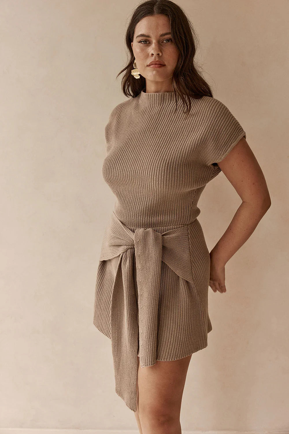 Lovina Dress - Tan