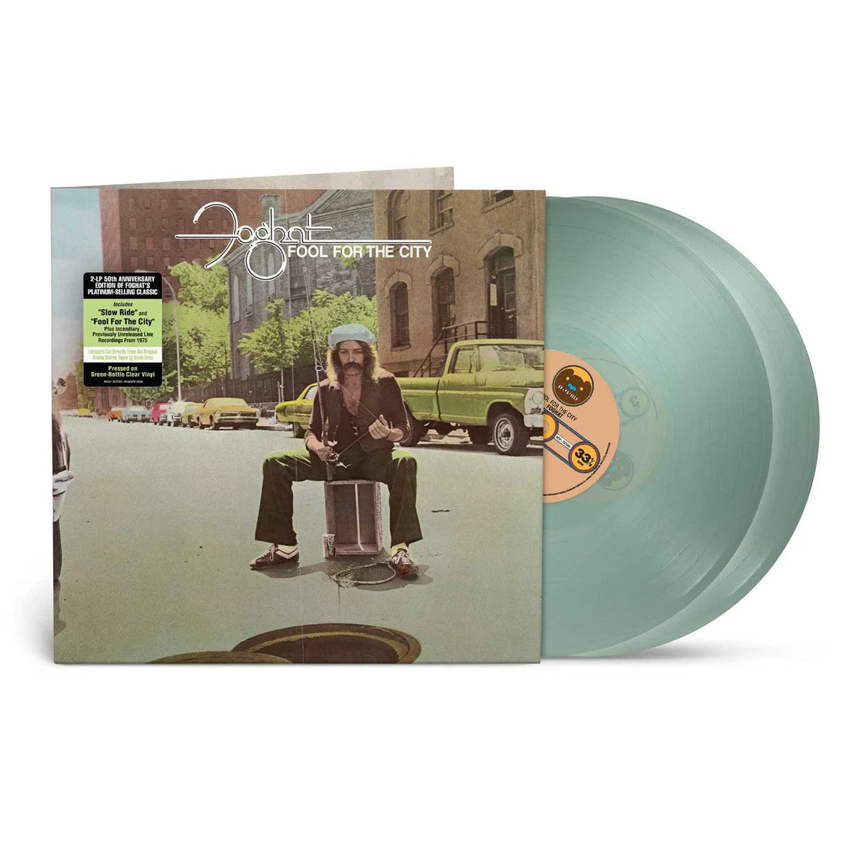 FOGHAT - FOOL FOR THE CITY - 50TH ANNIVERSARY EDITION - CLEAR GREEN COLOR - 2-LP - VINYL LP