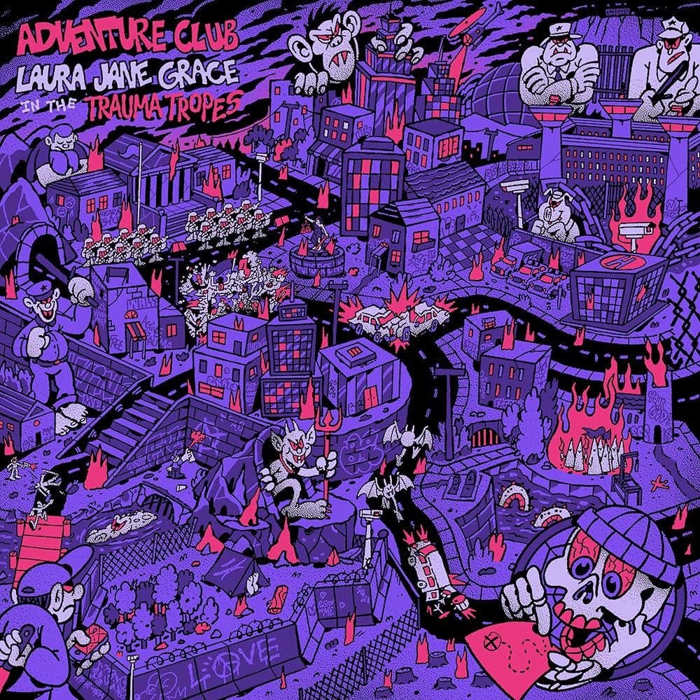 LAURA JANE GRACE - ADVENTURE CLUB - HOT PINK COLOR - VINYL LP