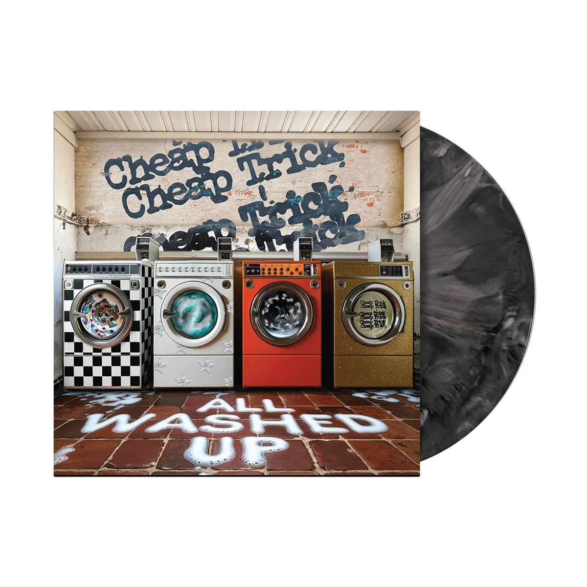 CHEAP TRICK - ALL WASHED UP - BLACK MARBLE COLOR - VINYL LP