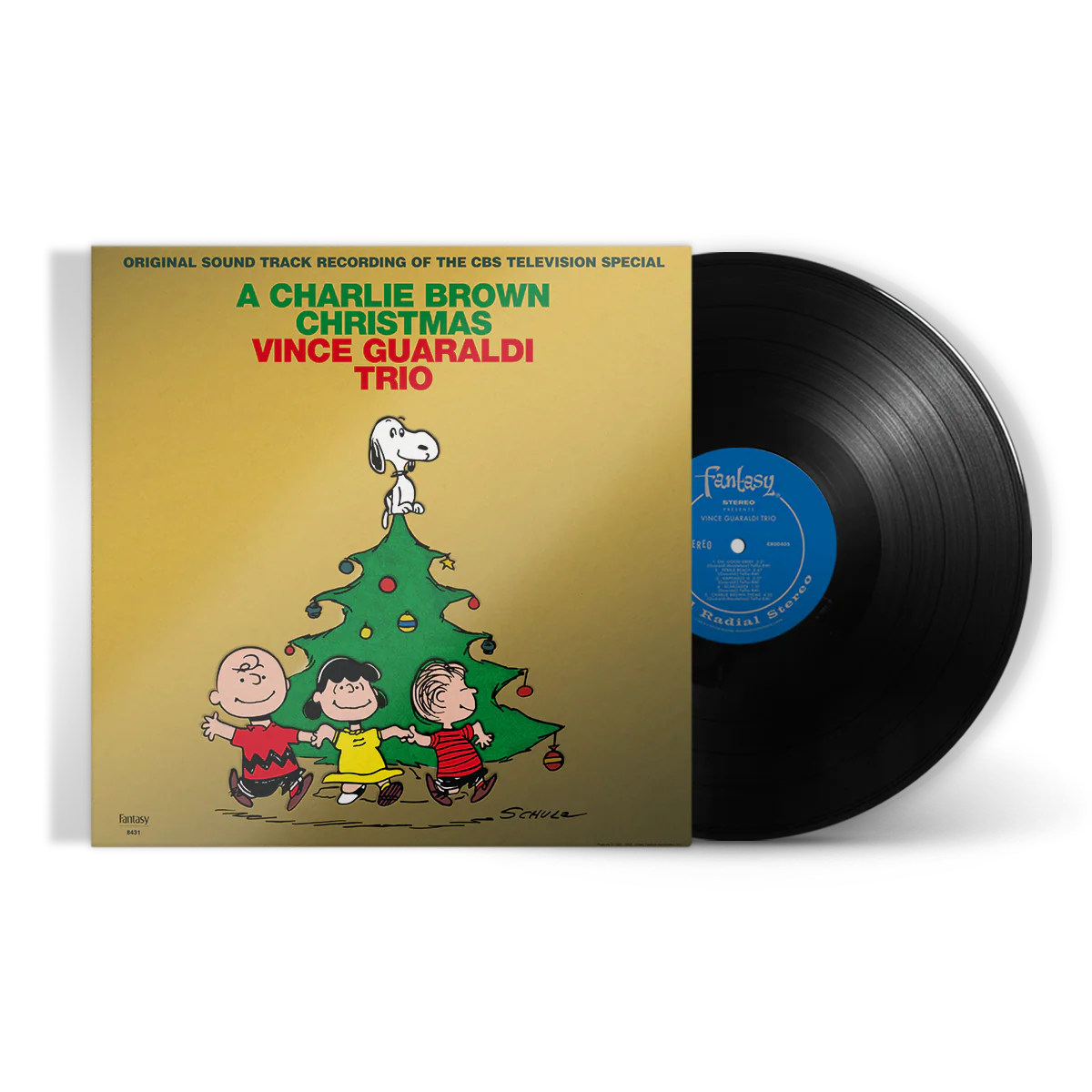 VINCE GUARALDI TRIO - A CHARLIE BROWN CHRISTMAS: THE ORIGINAL SOUNDTRACK RECORDING OF THE CBS TELEVISION SPECIAL - GOLD FOIL JACKET - VINYL LP