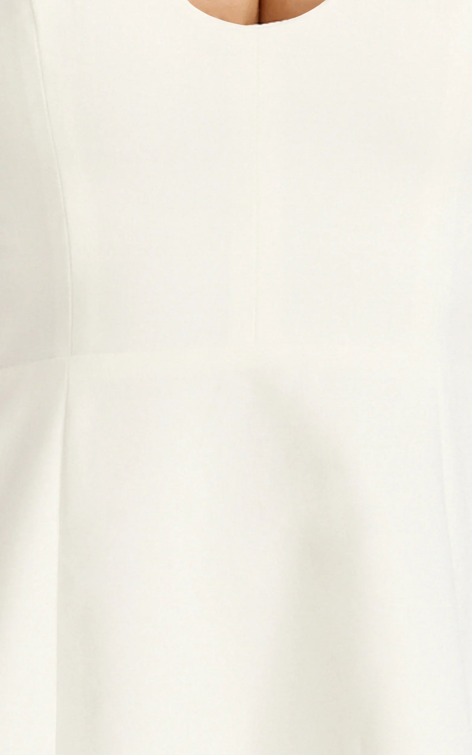 Lux Mini Dress - Front Keyhole A Line Dress in White