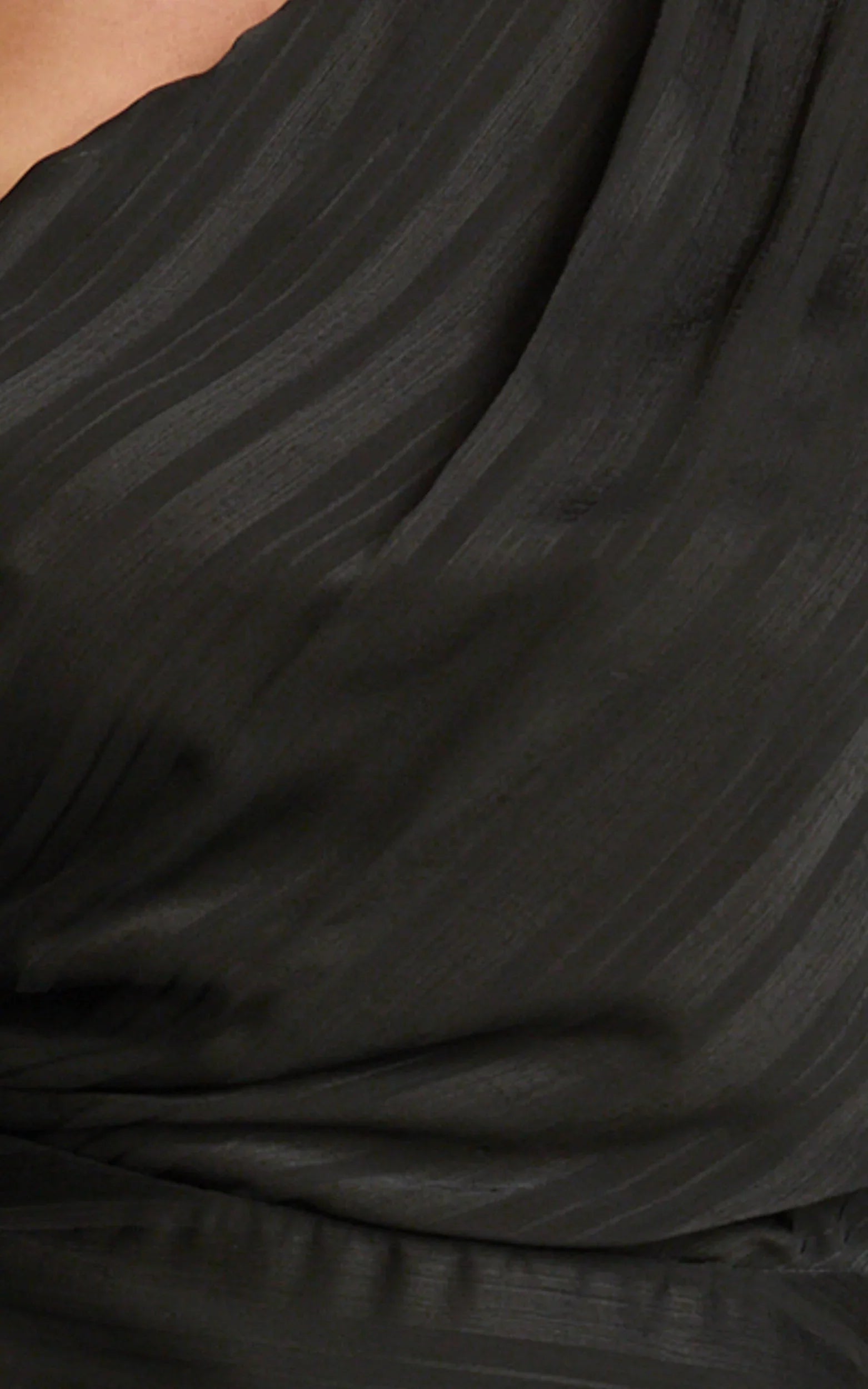 Giselle Mini Dress - Asymmetrical One Shoulder Tie Detail Dress in Black