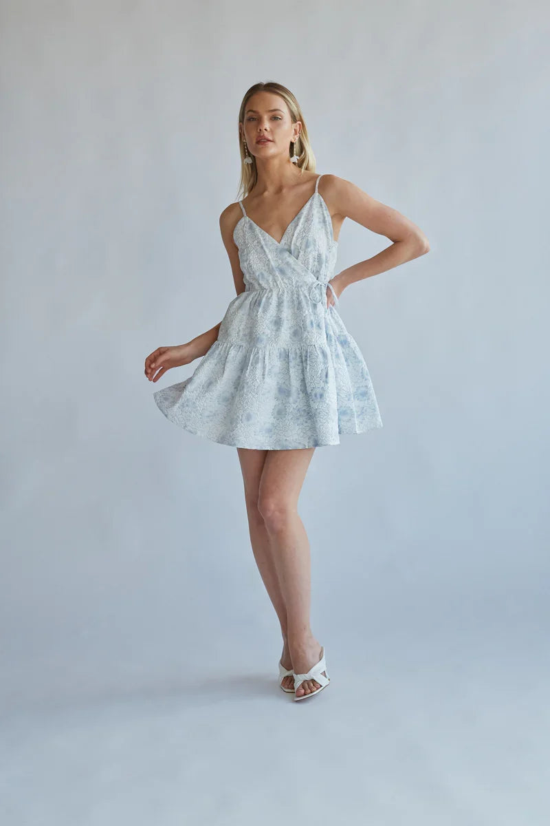 Whitney Floral Wrap Mini Dress