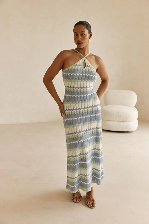 Bexley Knit Dress - Sky