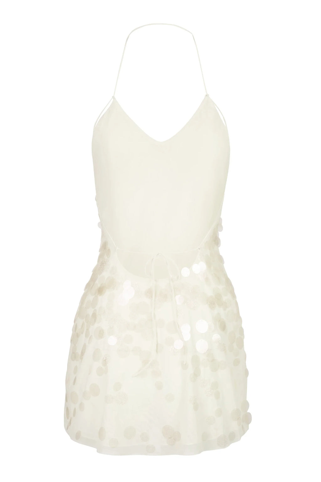 Embellished Mini Dress in Pearl