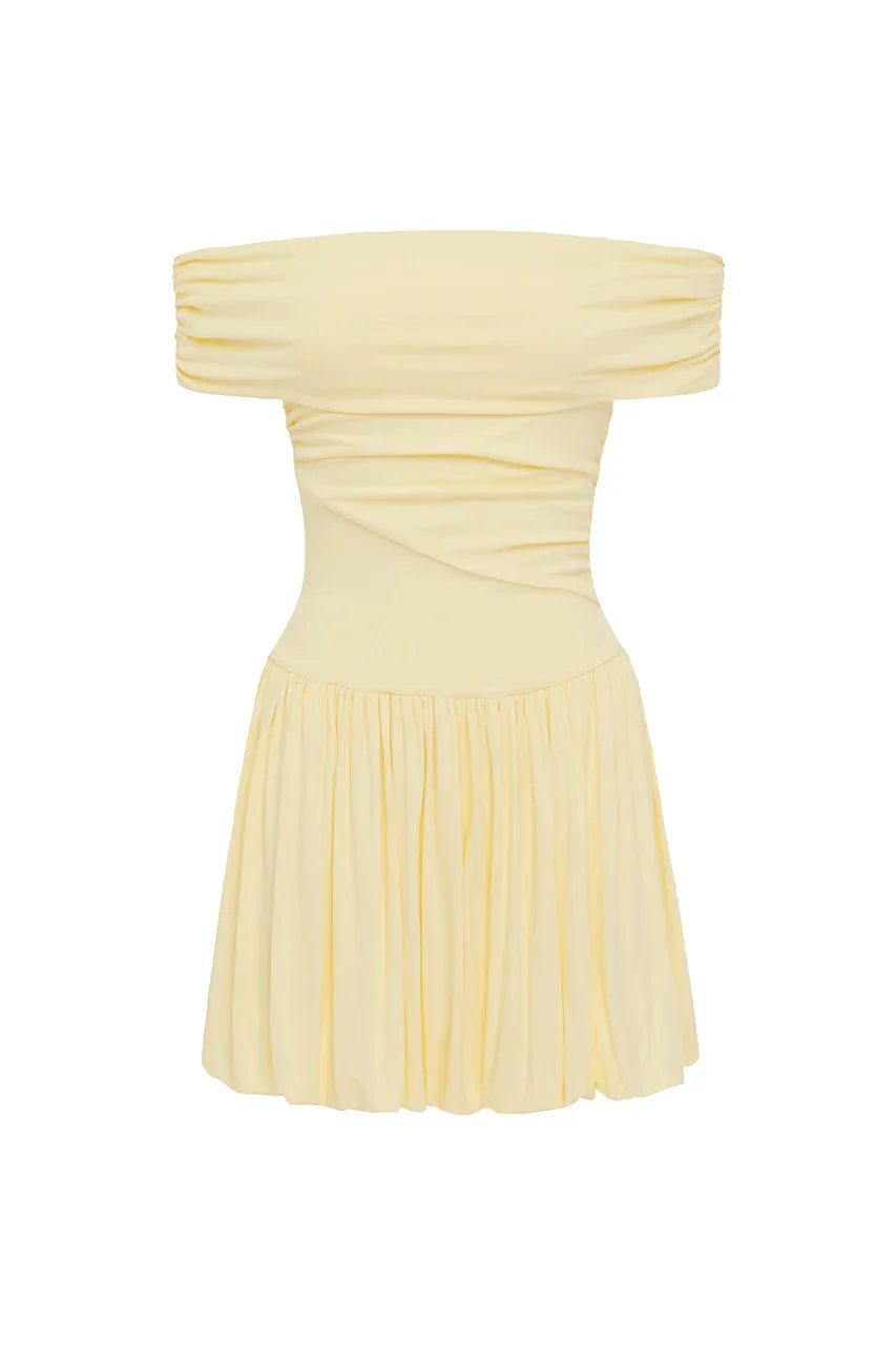 MANALLA MINI DRESS - LEMON