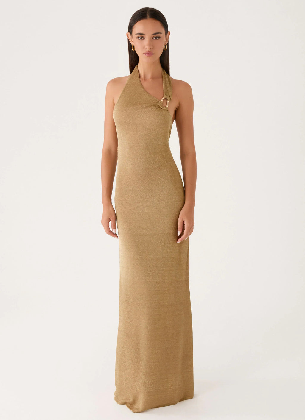 Cassira Shimmer Maxi Dress - Shimmer Gold