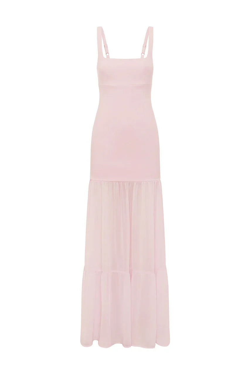 TAHLIA SQUARE NECK MAXI DRESS - PETAL