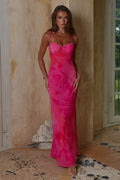 CHARLOTTE  BUSTIER SLIP MAXI DRESS - ROSALITA PINK